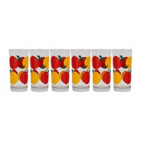 Juego de 6 vasos Manzanas 1 Crisa