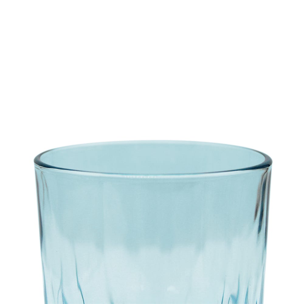 Juego de 6 vasos azul zafiro Dof Crisa