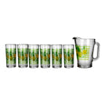 Juego de agua de vidrio 7 piezas piñas C431 Crisa