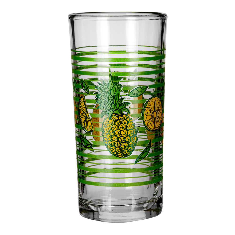 Juego de agua de vidrio 7 piezas piñas C431 Crisa