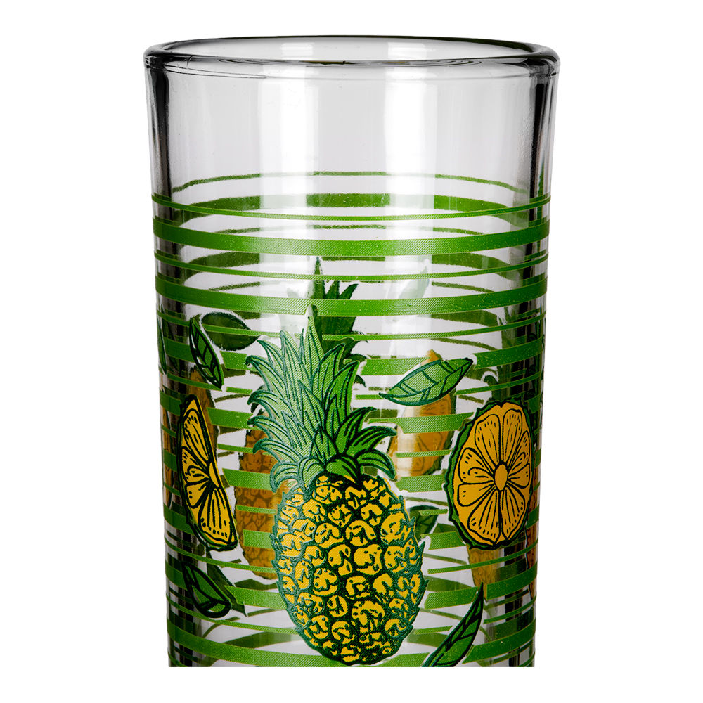 Juego de agua de vidrio 7 piezas piñas C431 Crisa