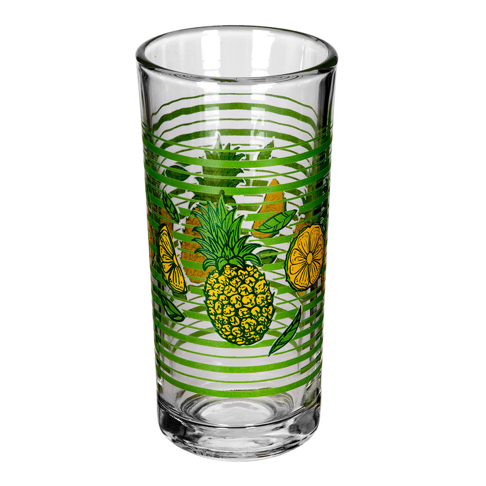 Juego de agua de vidrio 7 piezas piñas C431 Crisa