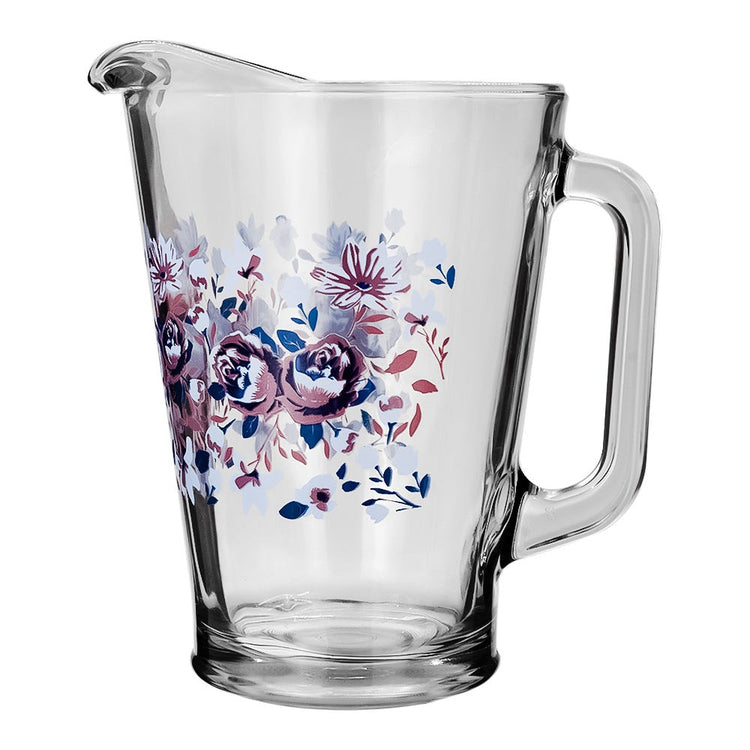 Juego de agua de vidrio 5 piezas flores tita 8639 Crisa