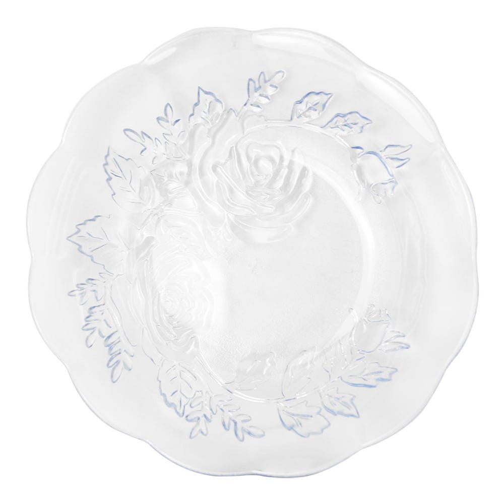 Plato hondo rosas misty blue 19.7 cm Crisa