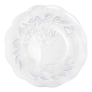 Plato hondo rosas misty blue 19.7 cm Crisa