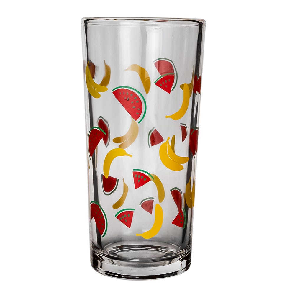 Juego de agua de vidrio 7 piezas plátanos y sandias C431 Libbey