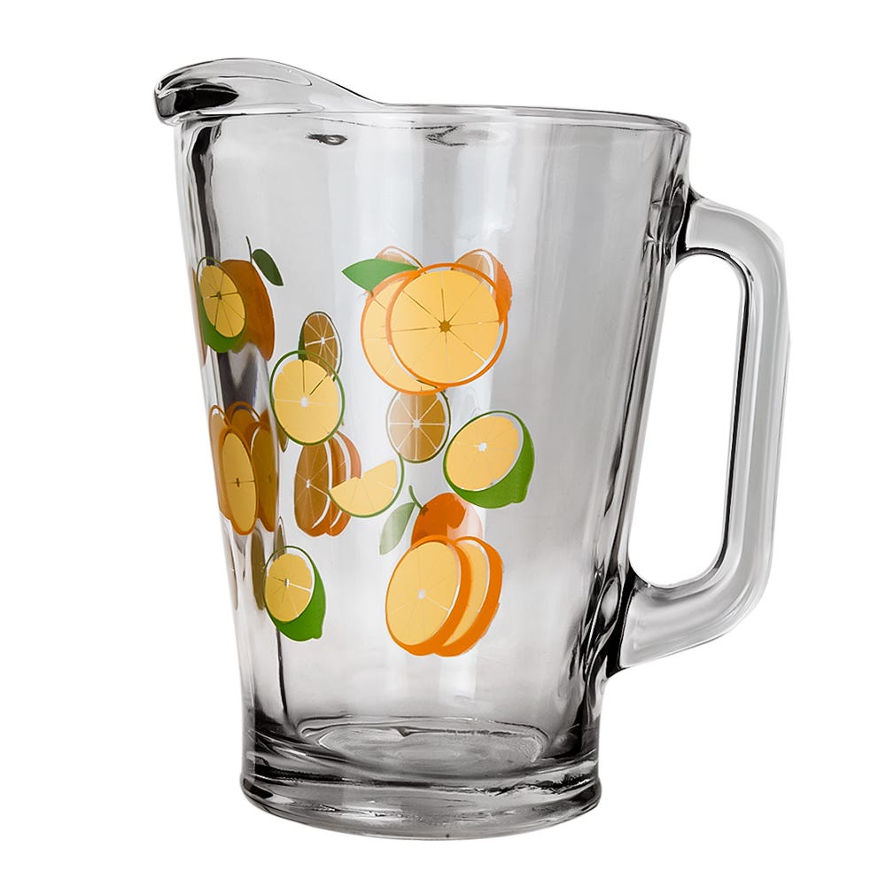 Juego de agua de vidrio 7 piezas naranjas 1 C431 Libbey