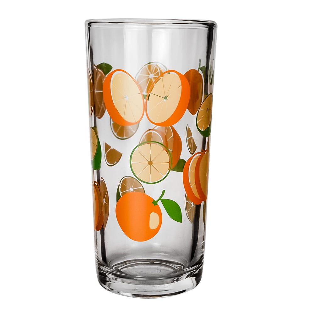 Juego de agua de vidrio 7 piezas naranjas 1 C431 Libbey