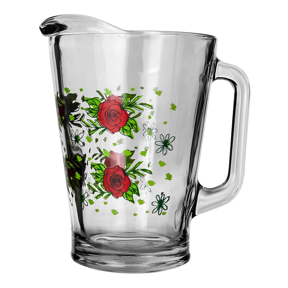 Juego de agua de vidrio 5 piezas rosas rojas 8639 Libbey