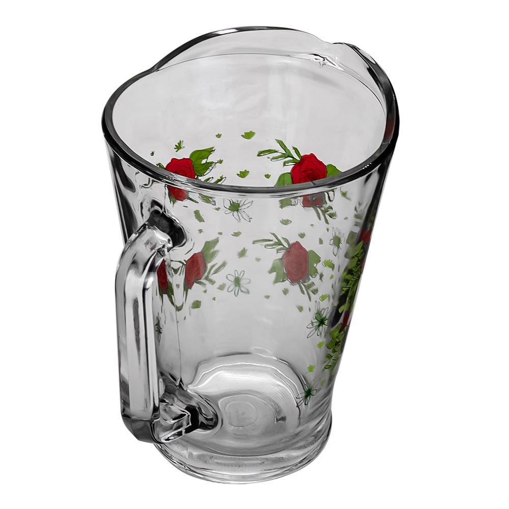 Juego de agua de vidrio 5 piezas rosas rojas 8639 Libbey