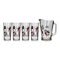 Juego de agua de vidrio 5 piezas vacas leche 8639 Libbey