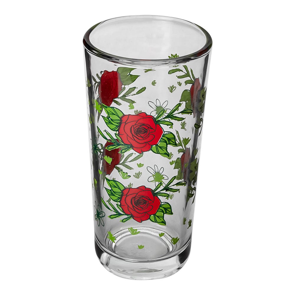 Juego de vasos de vidrio 6 piezas rosas rojas 8360 Libbey