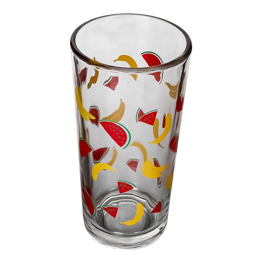 Juego de vasos de vidrio 6 piezas plátanos y sandias 8360 Libbey