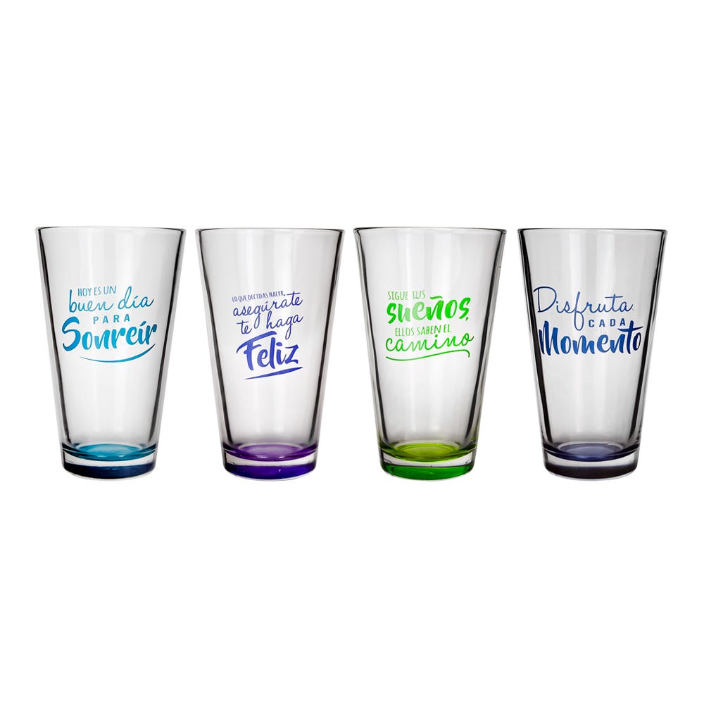 Juego de vasos de vidrio 400 ml Momentos 4 piezas 0105CR Libbey