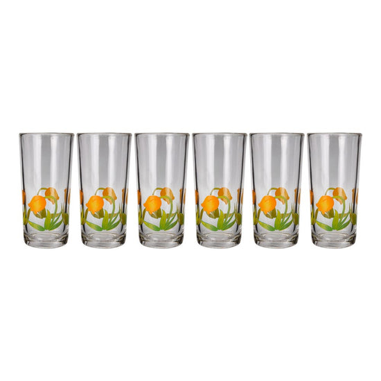 Juego de vasos de vidrio 6 piezas 295 ml Tulipanes 8360 Crisa
