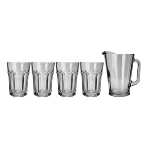 Juego de agua de vidrio 5 piezas Moderno E090 Crisa