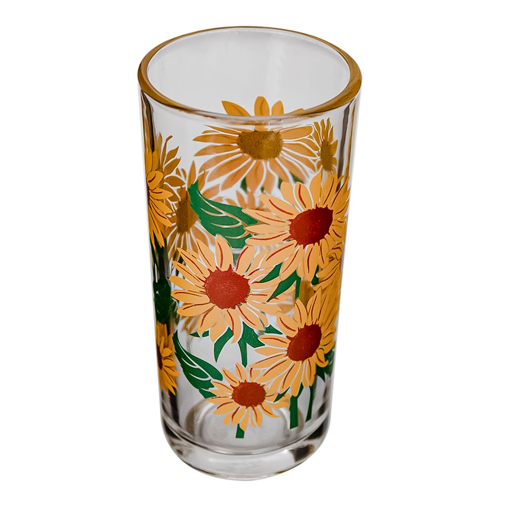 Juego de 6 vasos vidrio 250 ml Girasol 8360 Crisa