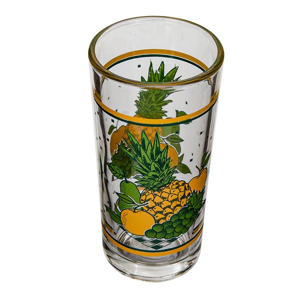 Juego de 6 vasos vidrio 250 ml Frutas 8360 Crisa