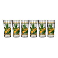 Juego de 6 vasos vidrio 250 ml Frutas 8360 Crisa