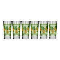 Juego de 6 vasos vidrio 250 ml Piñas 9660 Crisa