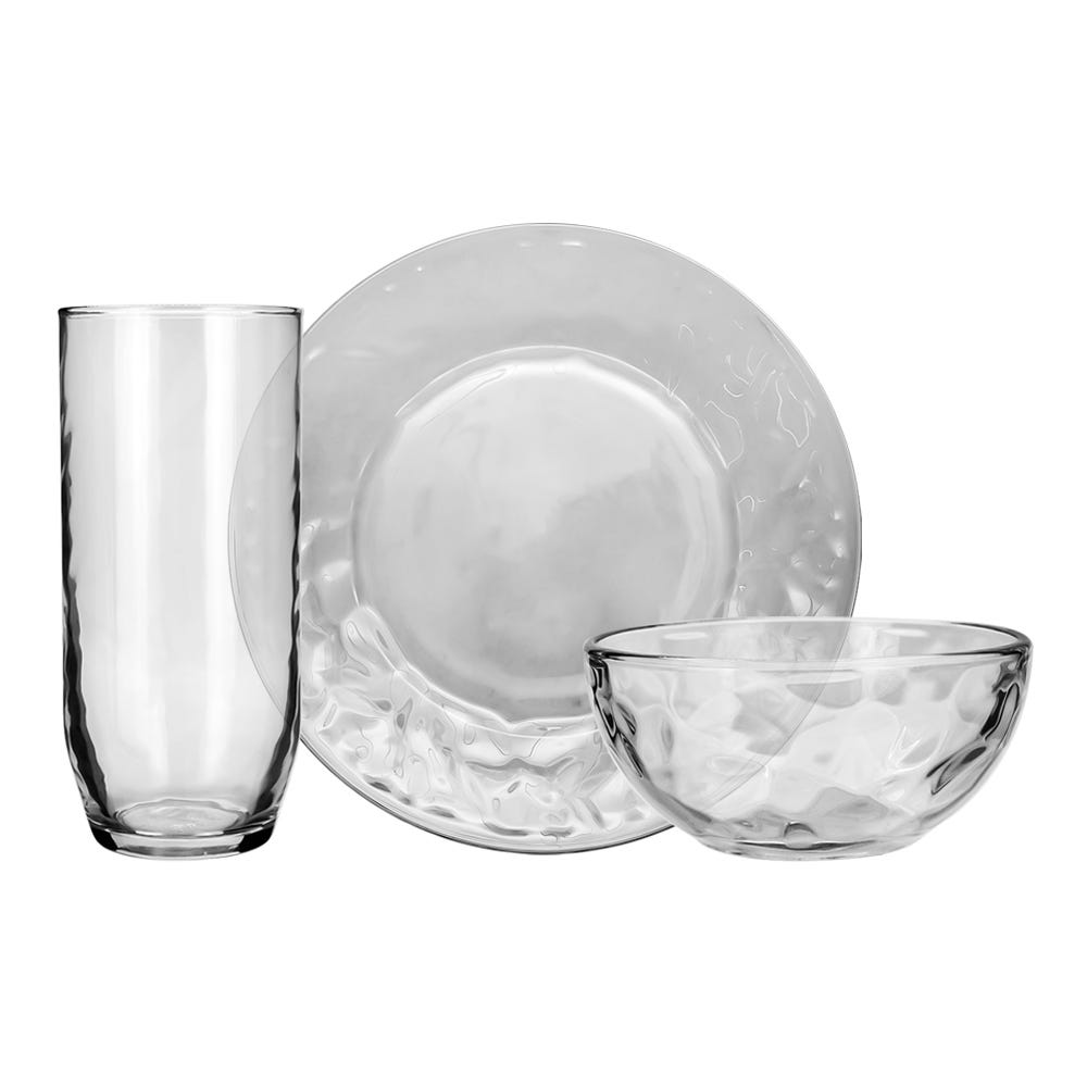 Vajilla de vidrio 9 piezas Alaska C628 Crisa