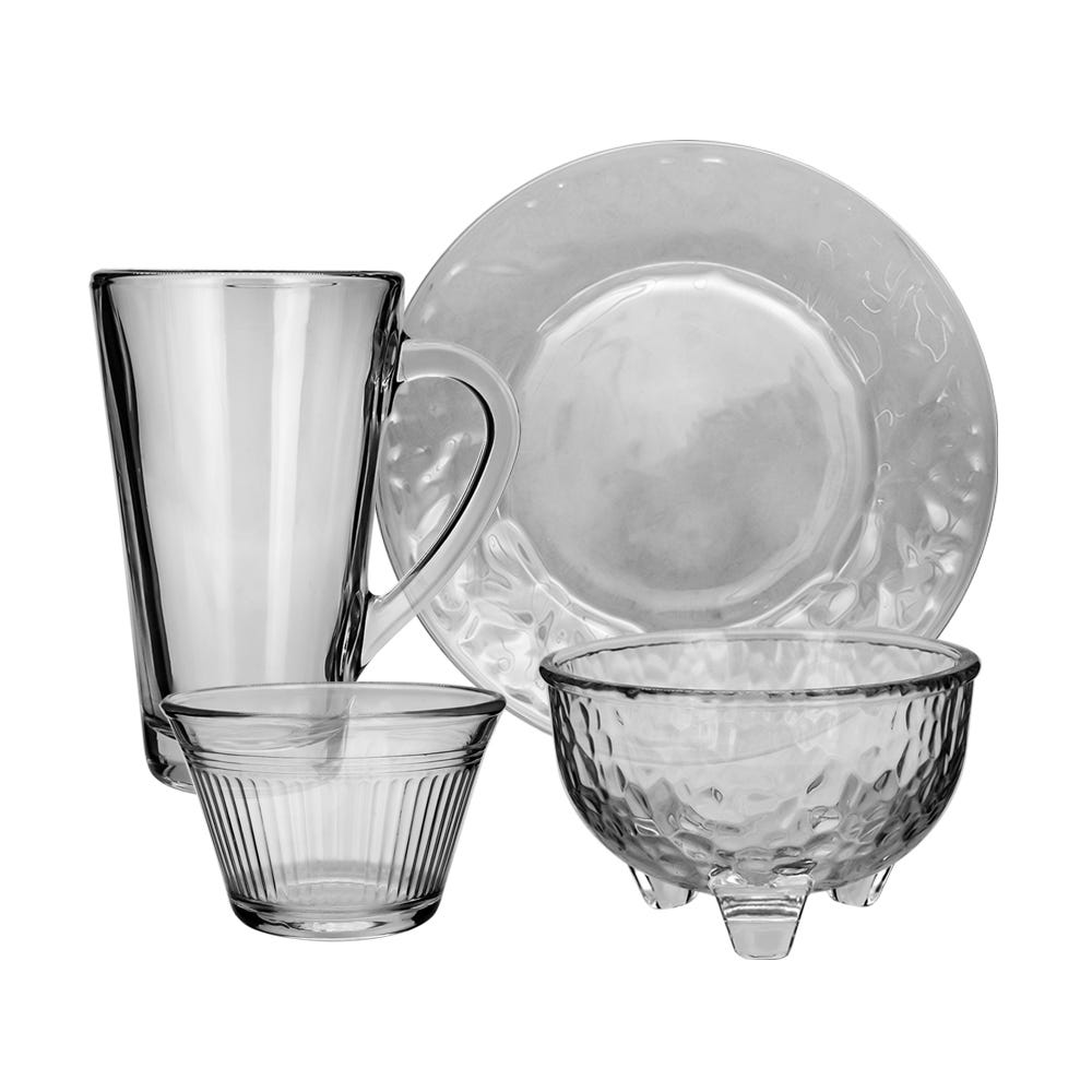 Juego de desayuno de vidrio 7 piezas C983 Crisa