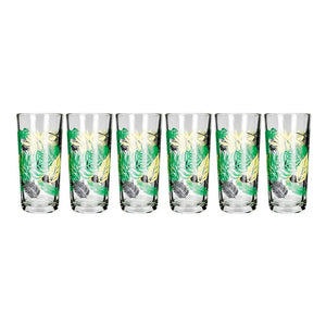 Juego de 6 vasos de vidrio 250 ml Green Life 9660 Crisa