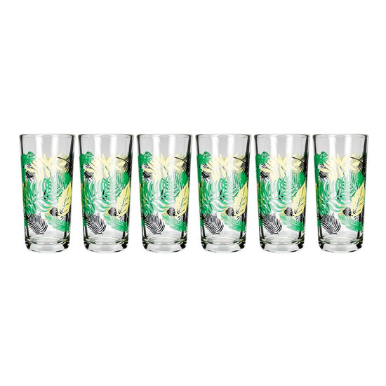 Juego de 6 vasos de vidrio 250 ml Green Life 9660 Crisa