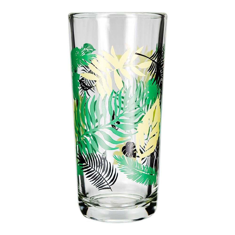 Juego de 6 vasos de vidrio 250 ml Green Life 9660 Crisa