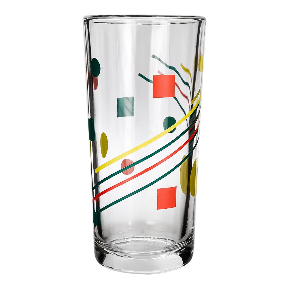 Juego de 6 vasos de vidrio 250 ml Geométricos 9660/1724073 Crisa
