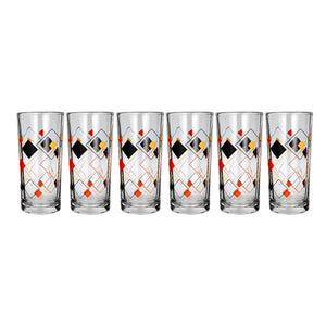 Juego de 6 vasos de vidrio 250 ml Rombos 9660/1724081 Crisa