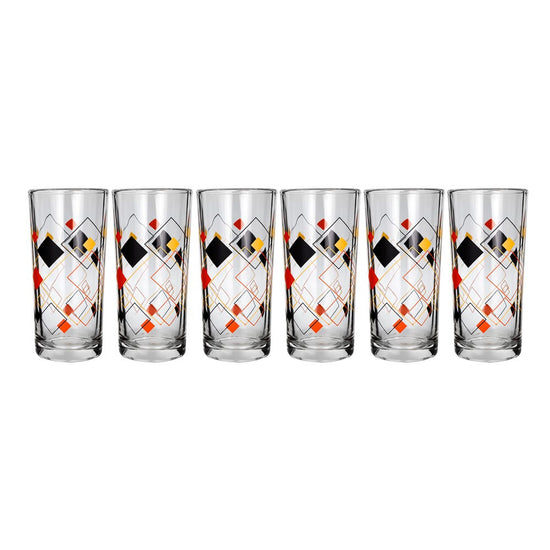 Juego de 6 vasos de vidrio 250 ml Rombos 9660/1724081 Crisa