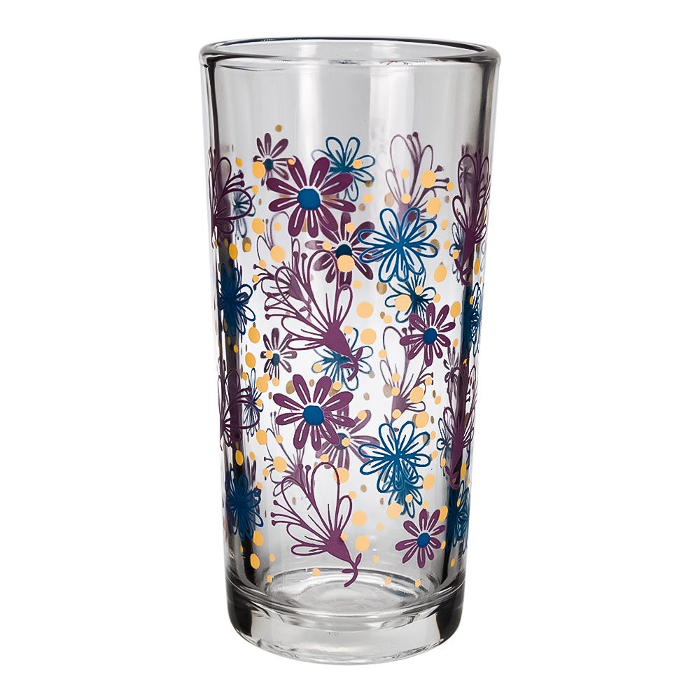 Juego de 6 vasos de vidrio 250 ml Moraflor 9660/1724006 Crisa