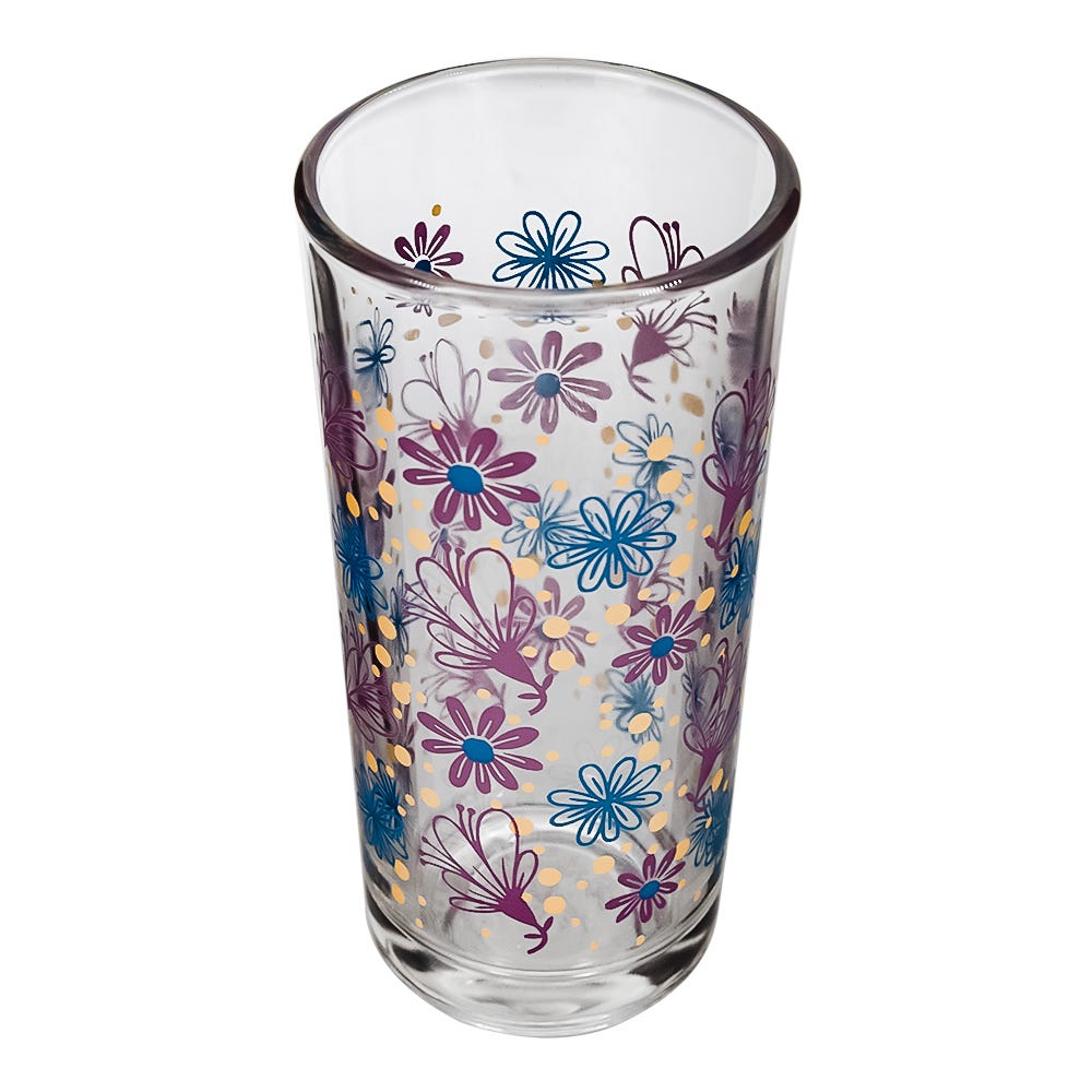 Juego de 6 vasos de vidrio 250 ml Moraflor 9660/1724006 Crisa