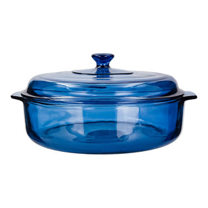 Cacerola de vidrio con tapa 3 litros Azul denim B228 Libbey