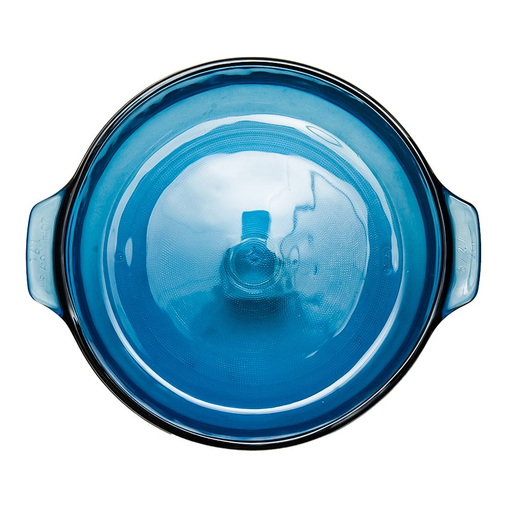 Cacerola de vidrio con tapa 1.5 litros Azul denim B560 Libbey