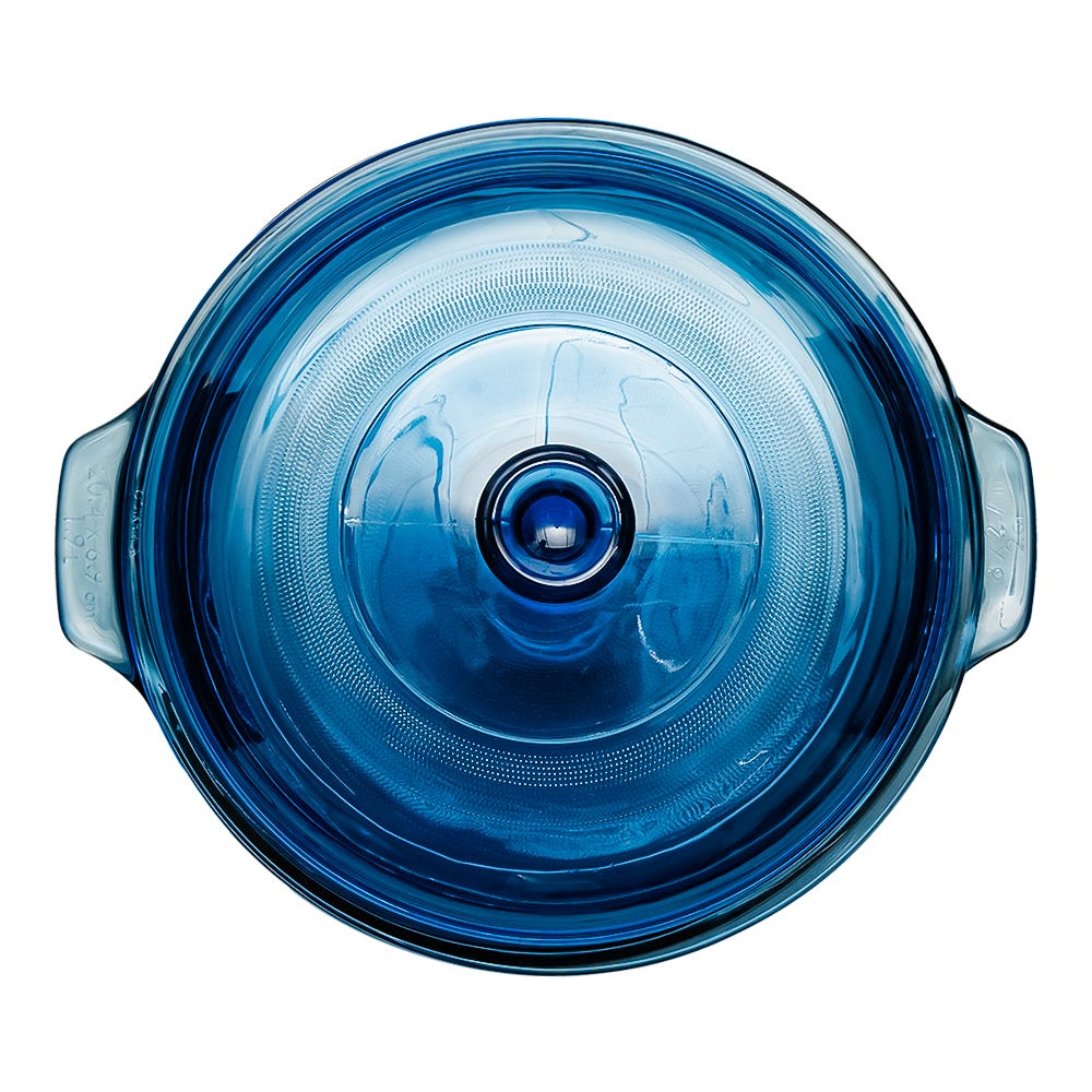 Cacerola de vidrio con tapa 1.5 litros Azul denim B560 Libbey
