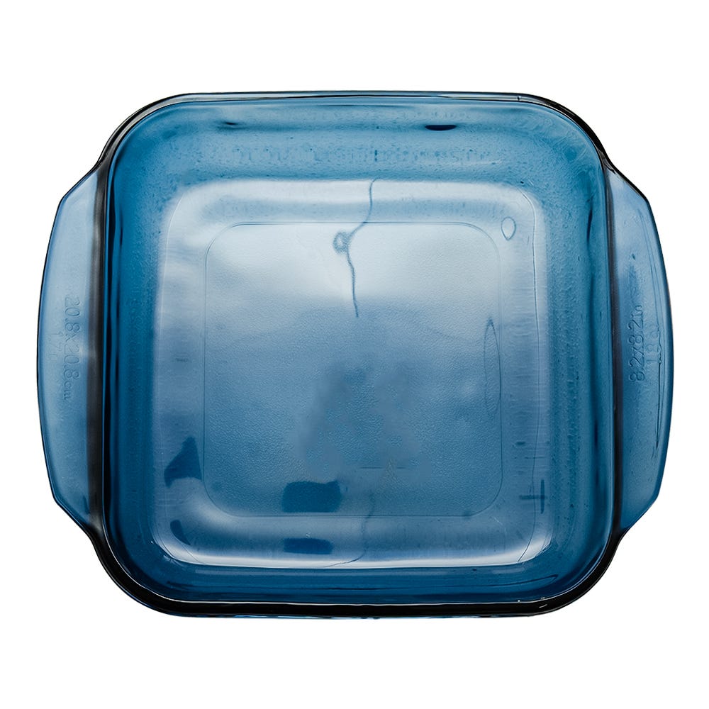 Bandeja rectangular de vidrio 1.5 litros Azul denim T002 Libbey