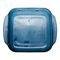 Bandeja rectangular de vidrio 1.5 litros Azul denim T002 Libbey
