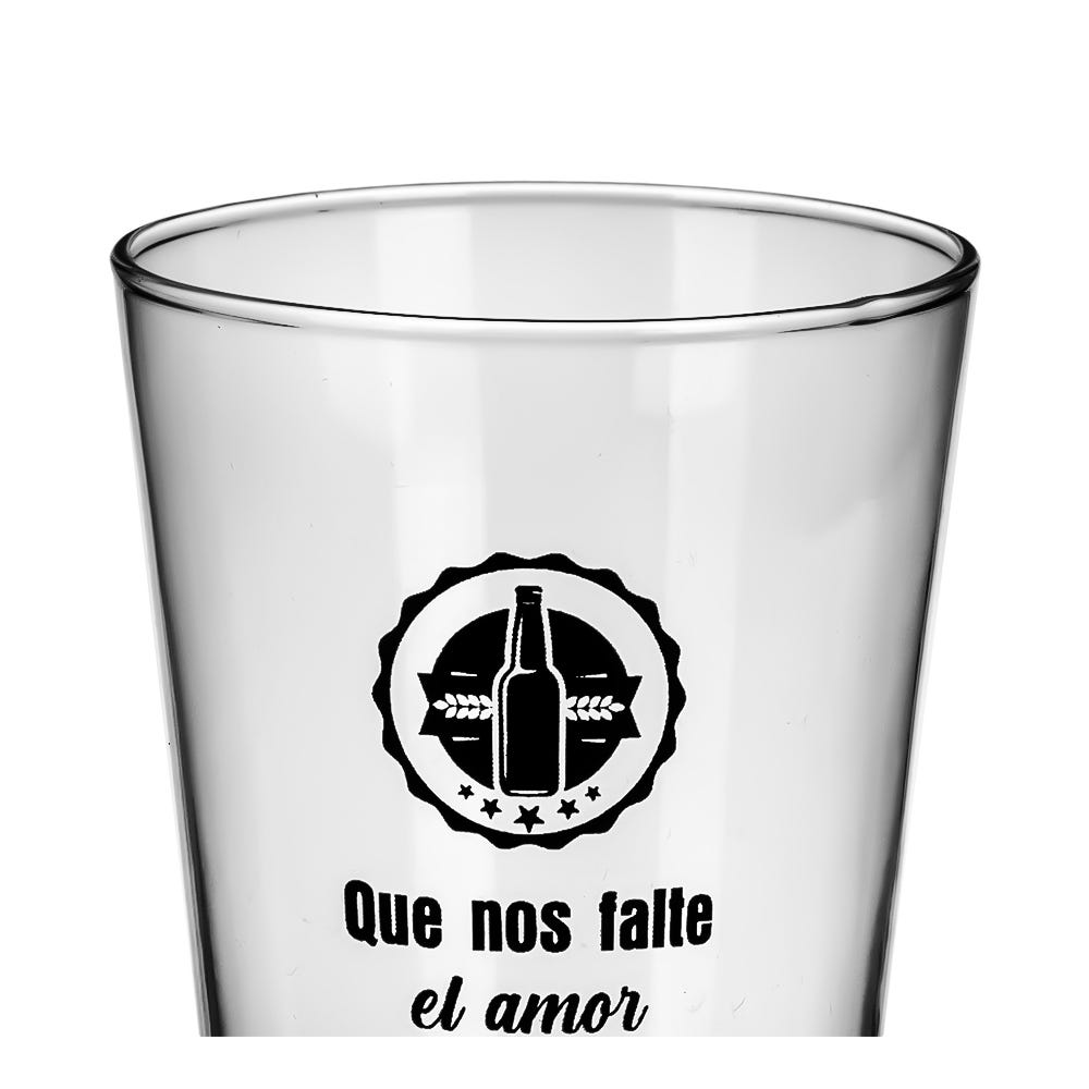 Vaso cervecero de vidrio 280 ml Bravato frase 4 1721038 Libbey