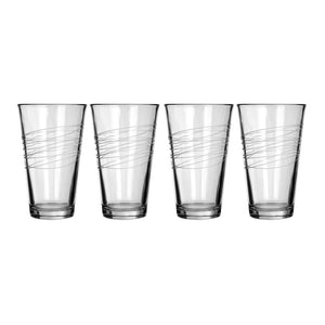 Juego de 4 vasos de vidrio 320 ml Ondas 105 Libbey