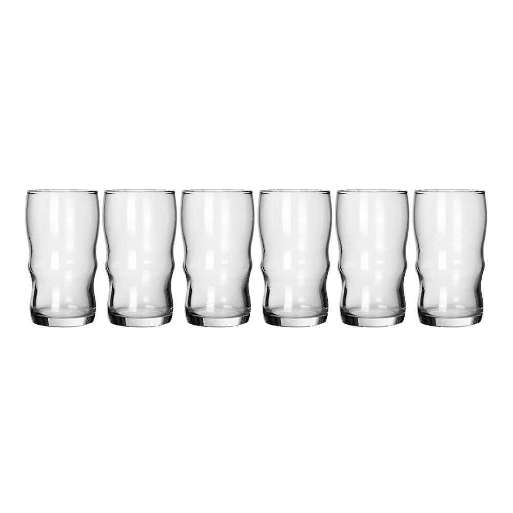 Juego de 6 vasos Dof de vidrio 404 ml Crisa – vista del juego completo