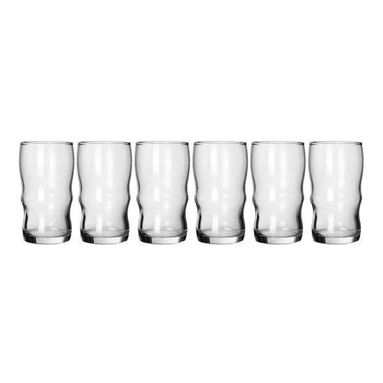 Juego de 6 vasos Dof de vidrio 404 ml Crisa – vista del juego completo