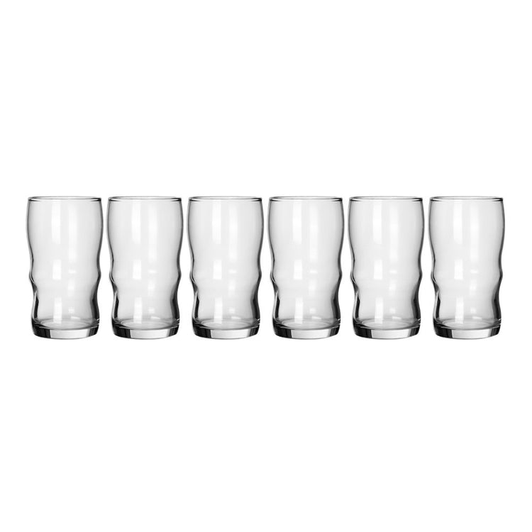 Juego de 6 vasos Dof de vidrio 404 ml 6118 Crisa