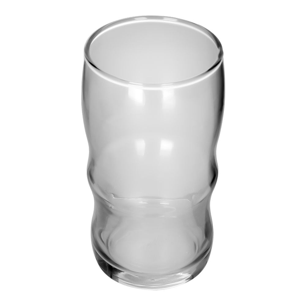 Juego de 6 vasos Dof de vidrio 404 ml Crisa – vista en ángulo de un vaso
