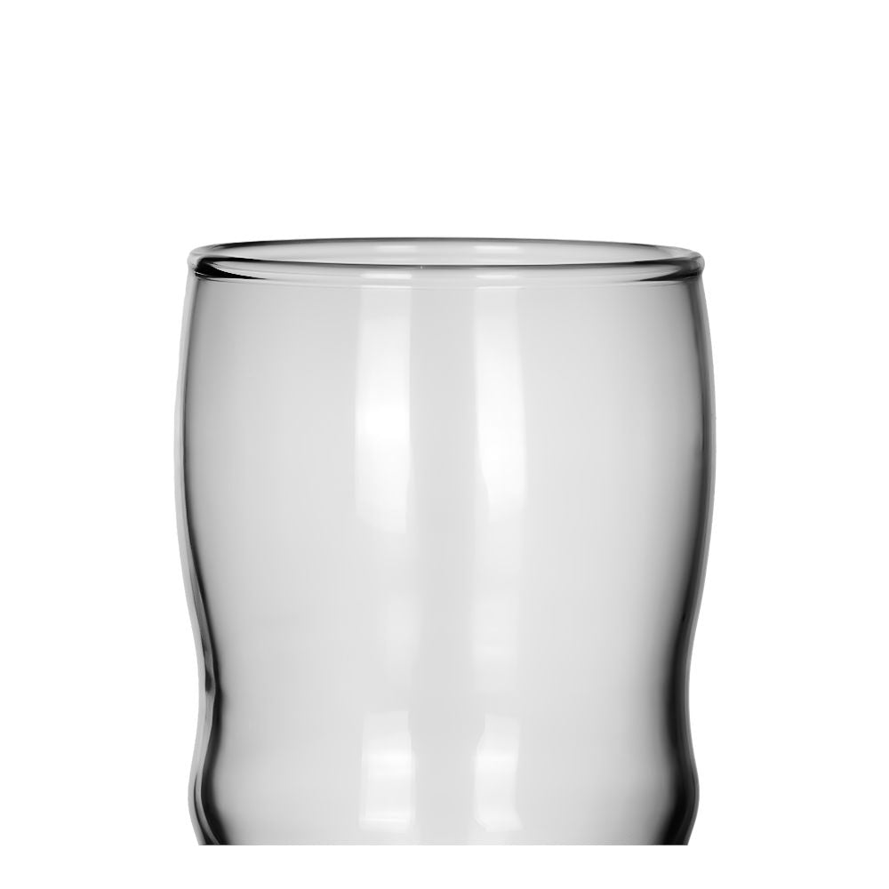 Juego de 6 vasos Dof de vidrio 404 ml Crisa – vista frontal del vaso bajo