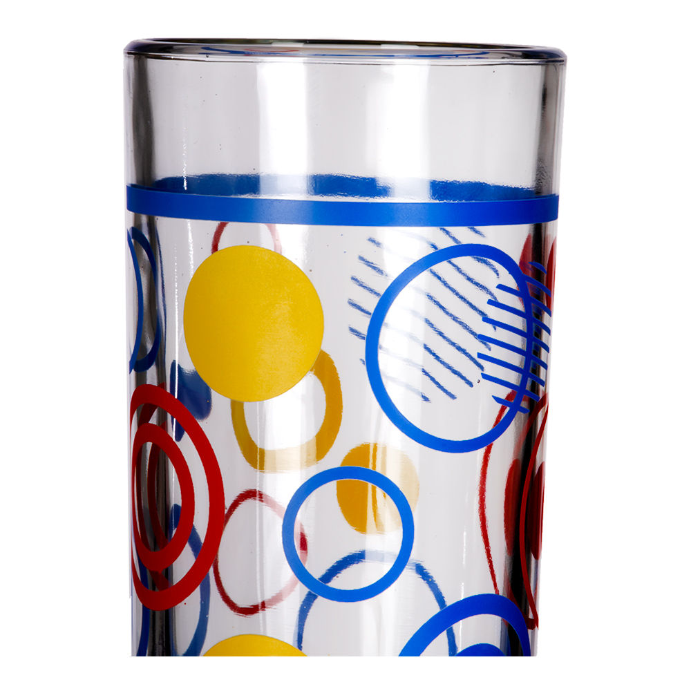 Juego de 6 vasos de vidrio 295 ml Círculos 8360CR Crisa