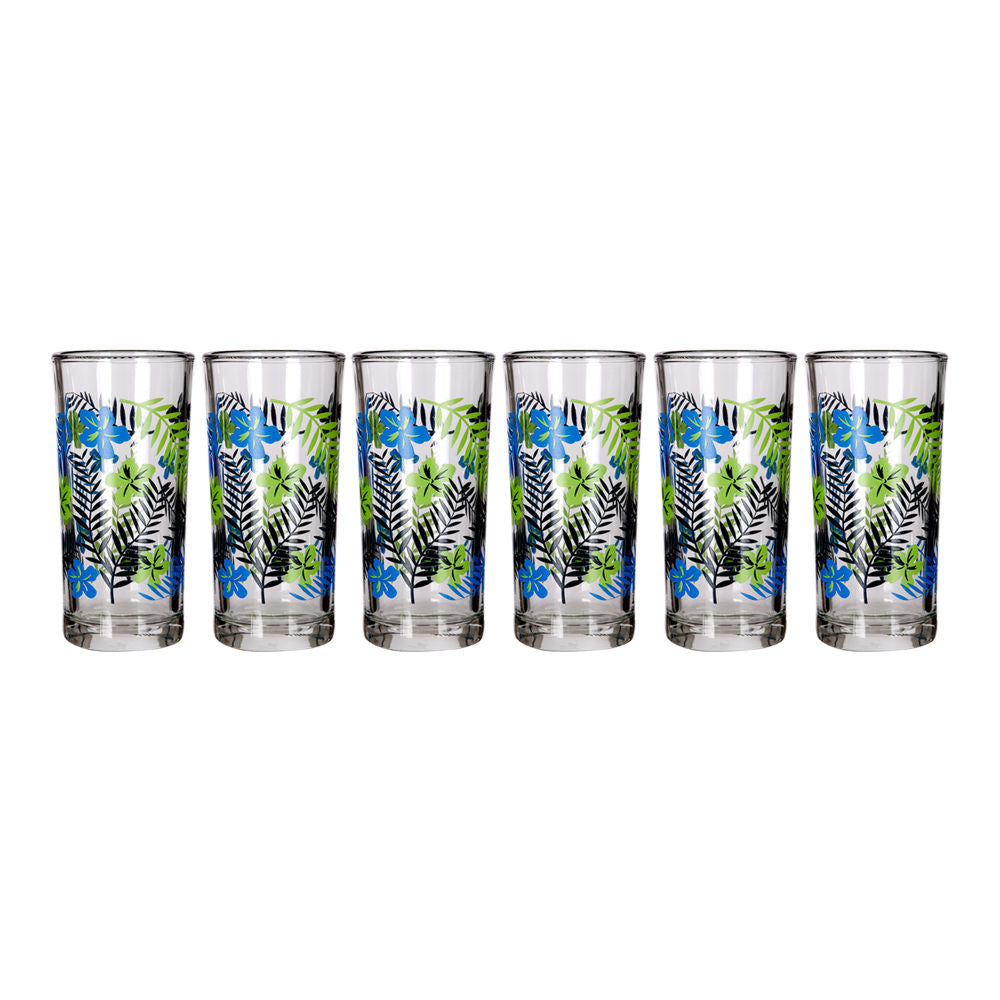 Juego de 6 vasos de vidrio 295 ml Tropical 8360CR Crisa