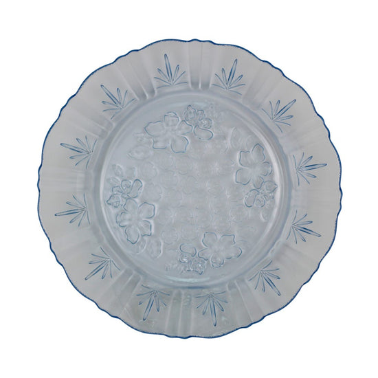 Plato hondo de vidrio Magueyes 19.7 cm misty blue 811 Crisa