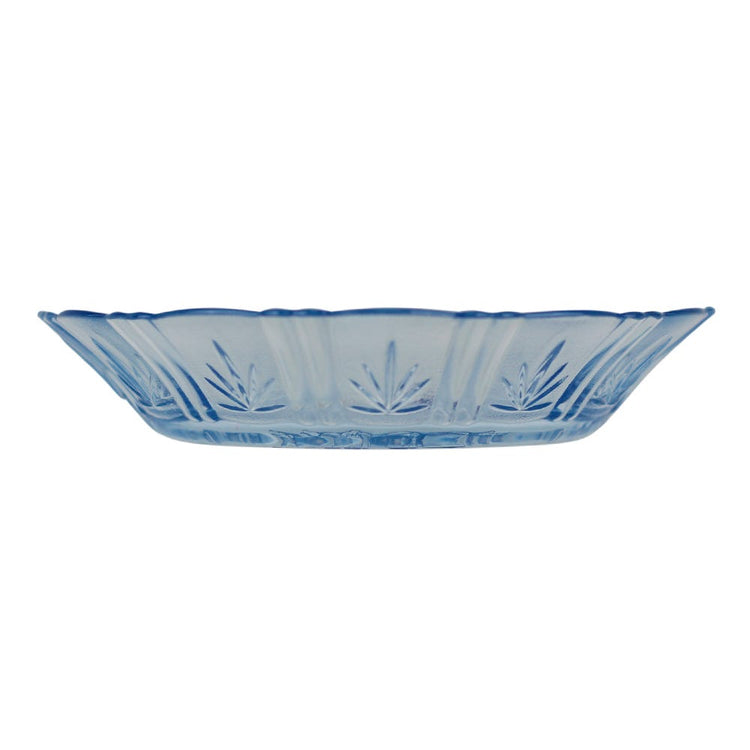 Plato hondo de vidrio Magueyes 19.7 cm misty blue 811 Crisa